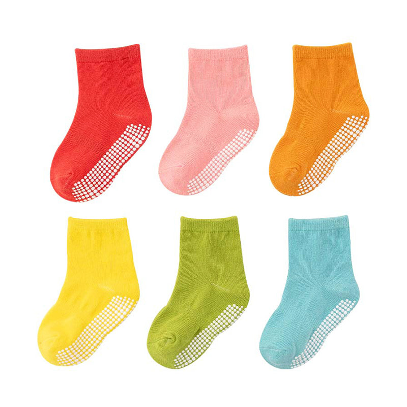 Baby Kid Girls Boys Color-blocking Polka dots Socks
