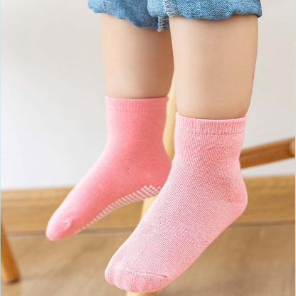 Baby Kid Girls Boys Color-blocking Polka dots Socks