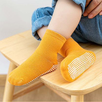 Baby Kid Girls Boys Color-blocking Polka dots Socks