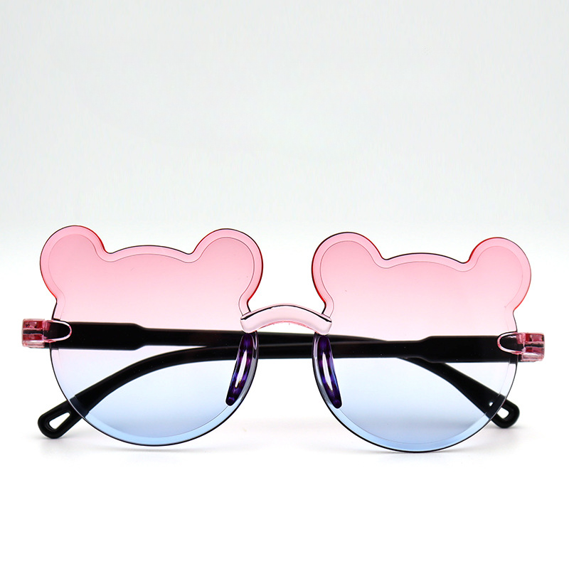 Wholesale Resin Bear One-piece Frame Children's Sunglasses