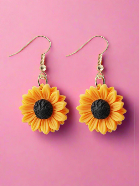 Every Sunny Day Sunflower Drop Earrings