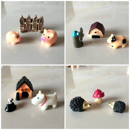 Cartoon Animal Three Piece Set  Doll Resin