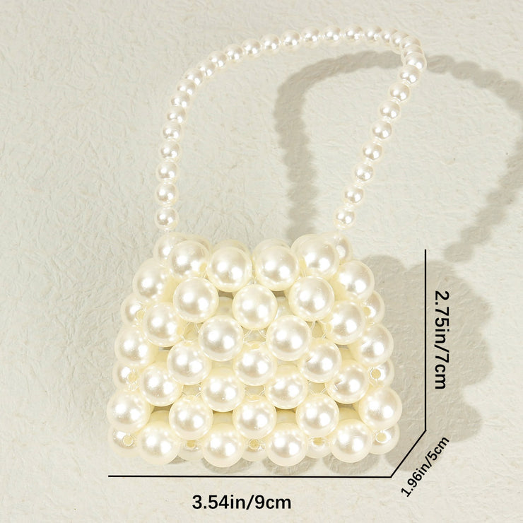 Girls' Mini Pearl Beaded Bag.