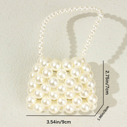 Girls' Mini Pearl Beaded Bag.