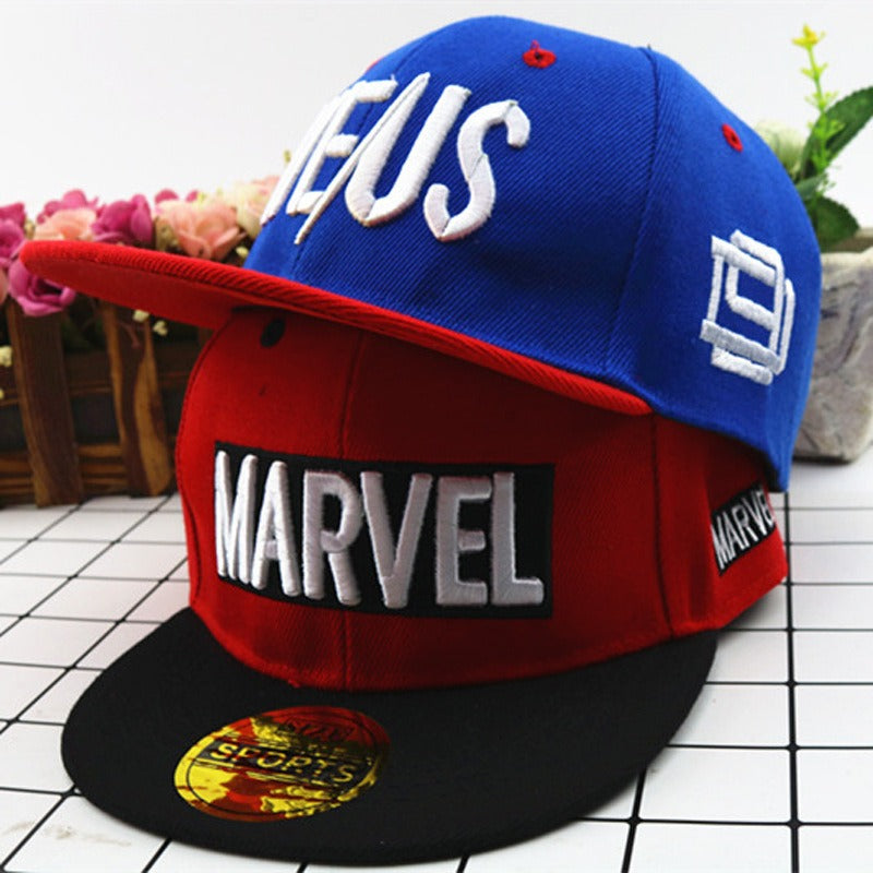 Wholesale Cotton Polyester Flat Edge MARVEL Letter Baseball Hat
