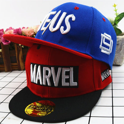 Wholesale Cotton Polyester Flat Edge MARVEL Letter Baseball Hat