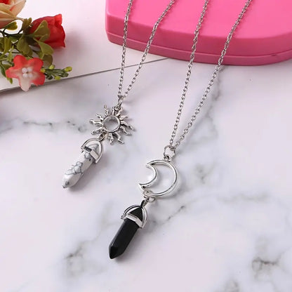 Charmed Hexagon Crystal Pendant Necklaces