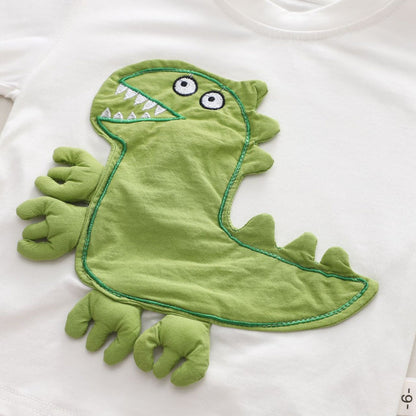 Boys Summer Cartoon Short Sleeved Shorts Cotton Set