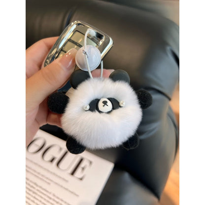 Cute Little Panda Plush Ball Keychains