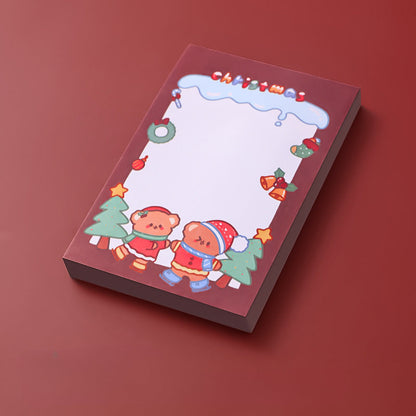 50 Stickers/Book Paper Cartoon Christmas Sticky Notes