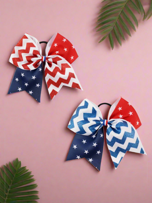 Stars and Stripes Twin Hair Bows