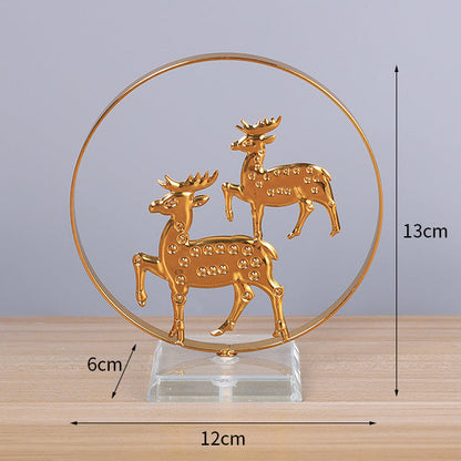 Christmas Decoration Light Luxury Christmas Tree Elk Metal
