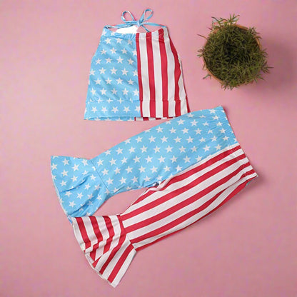 Independence Day Camisole Flare Trousers Two Piece