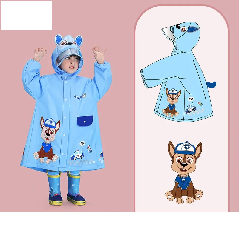 Cartoon Raincoat with Storage Bag
