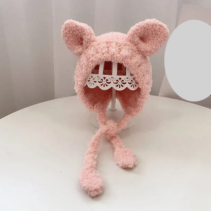 Cute Cartoon Baby Plush Hat - Winter Warmth for Infants