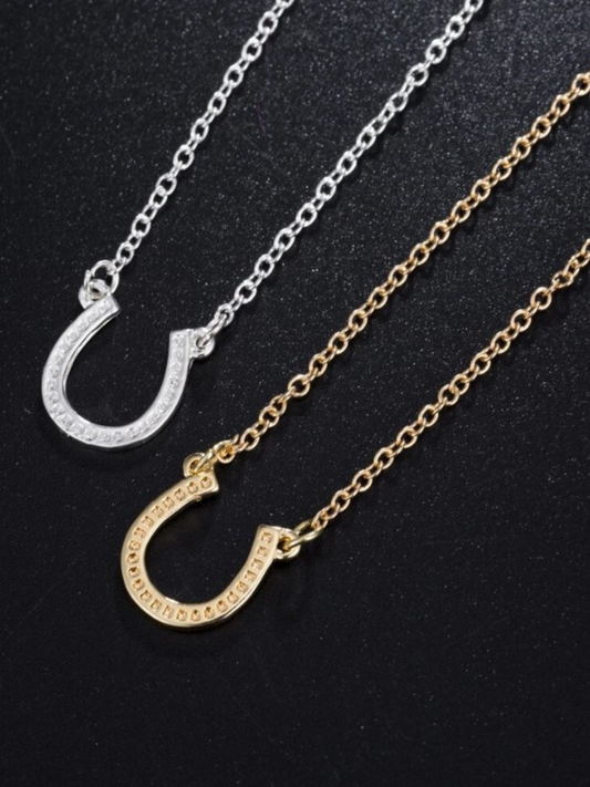 My Lucky Girl Horseshoe Cowgirl Necklace