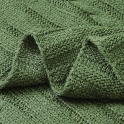 Baby Solid Color Knitted Blanket Baby Windproof Cover Baby