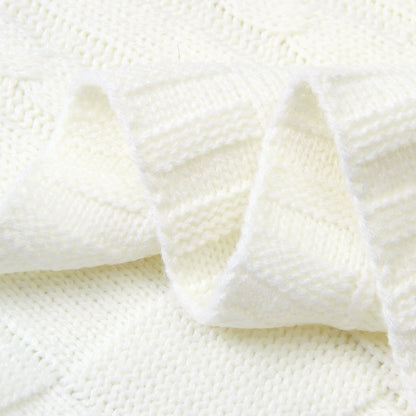 Baby Solid Color Knitted Blanket Baby Windproof Cover Baby