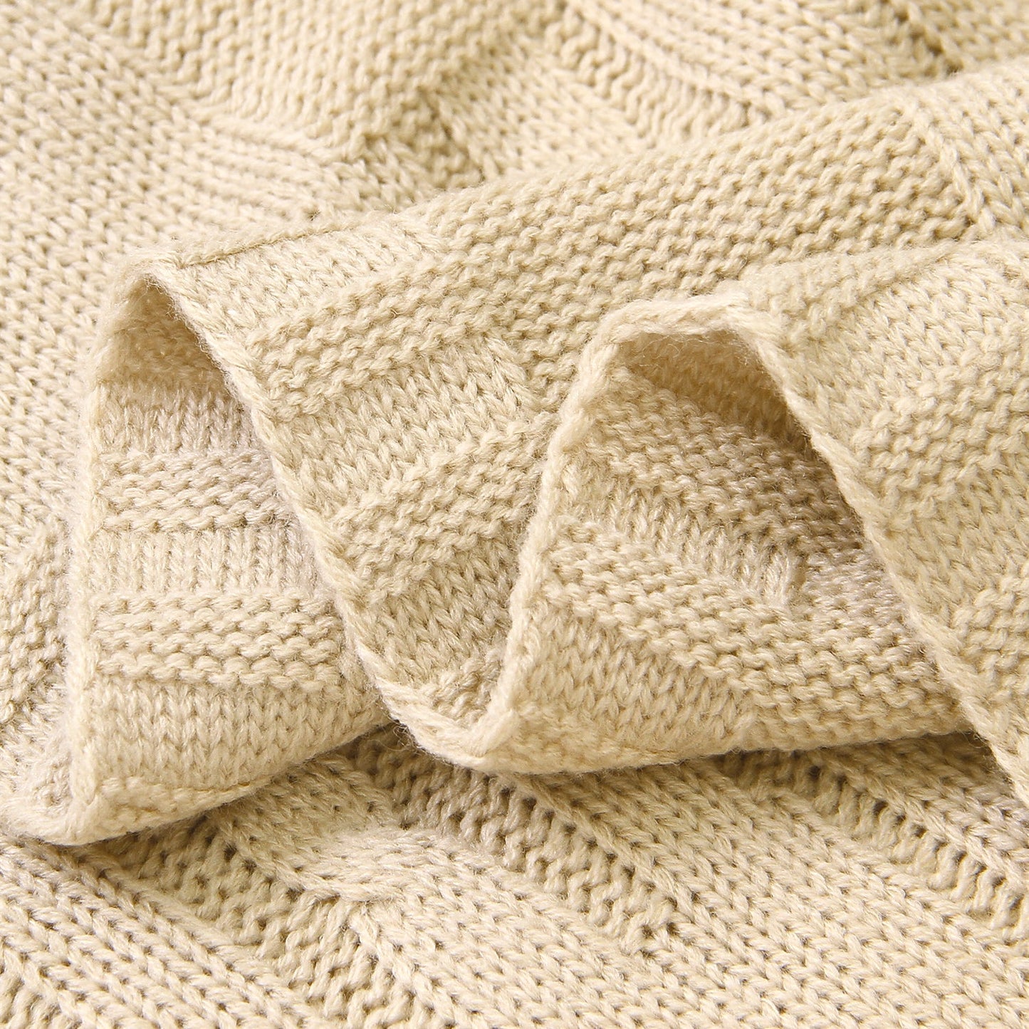 Baby Solid Color Knitted Blanket Baby Windproof Cover Baby