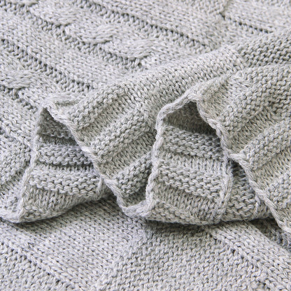 Baby Solid Color Knitted Blanket Baby Windproof Cover Baby