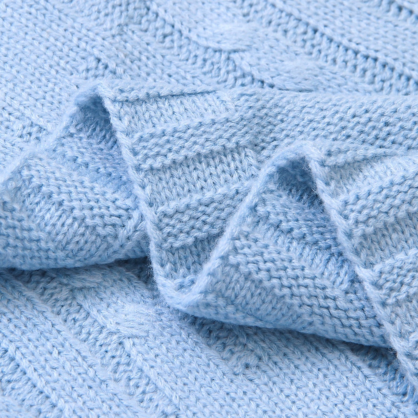 Baby Solid Color Knitted Blanket Baby Windproof Cover Baby
