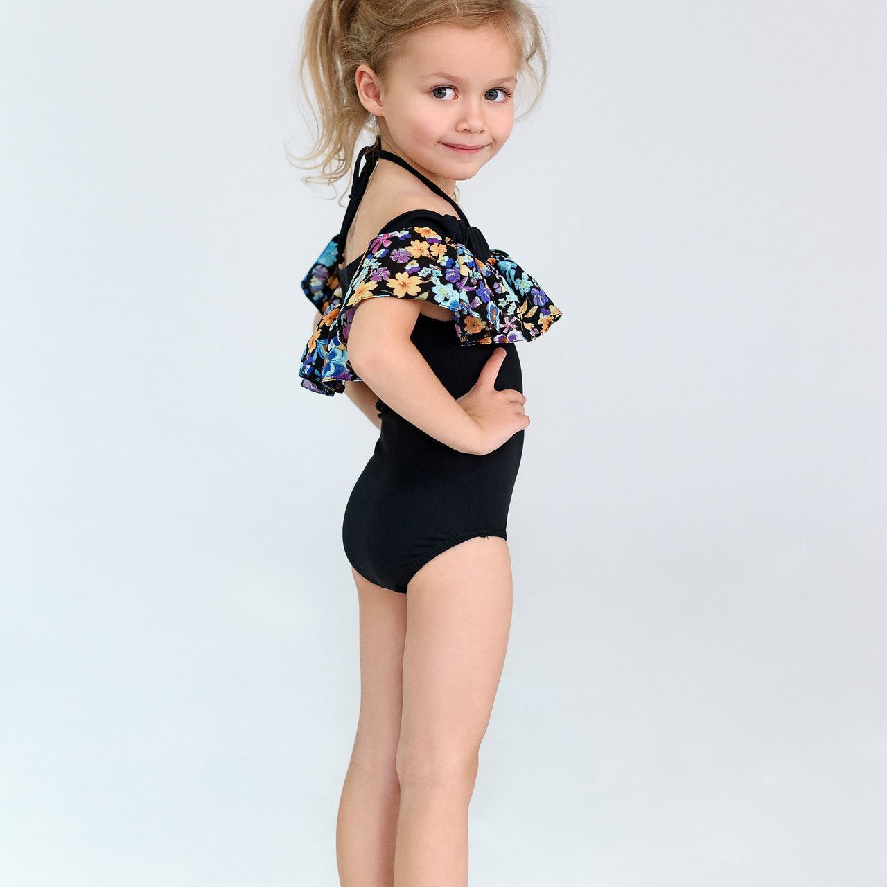 Kids Black Lace Polyester Baby Clothes