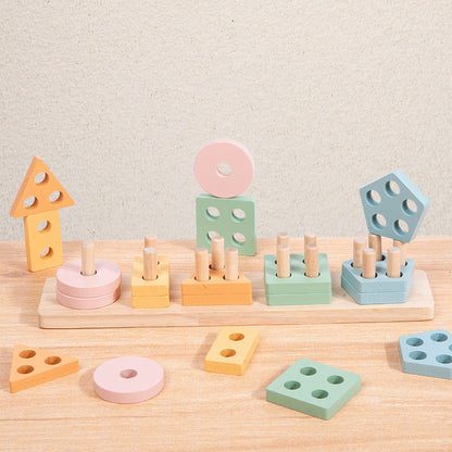 Montessori Geometric Shape Wooden Toy Set for Children