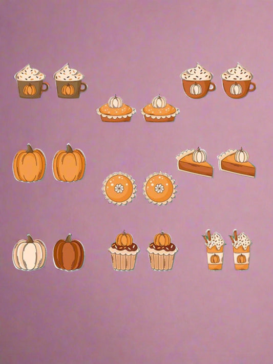 My Sweet Thanksgiving Acrylic Pumpkin Earrings