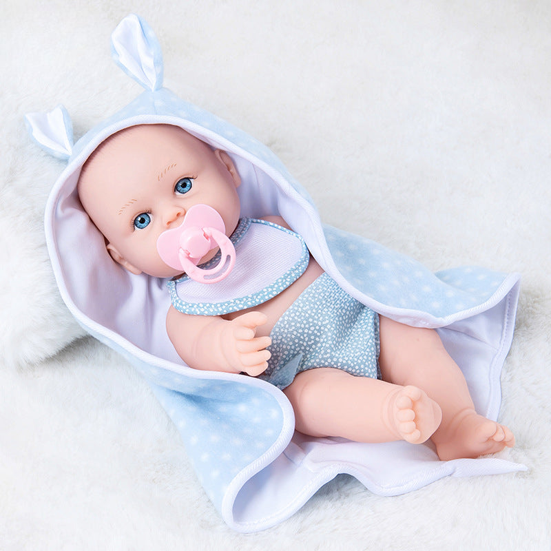 Wholesale of New 12 Inch Enamel Doll Simulation Baby Doll Children's Family Toy Doll Set