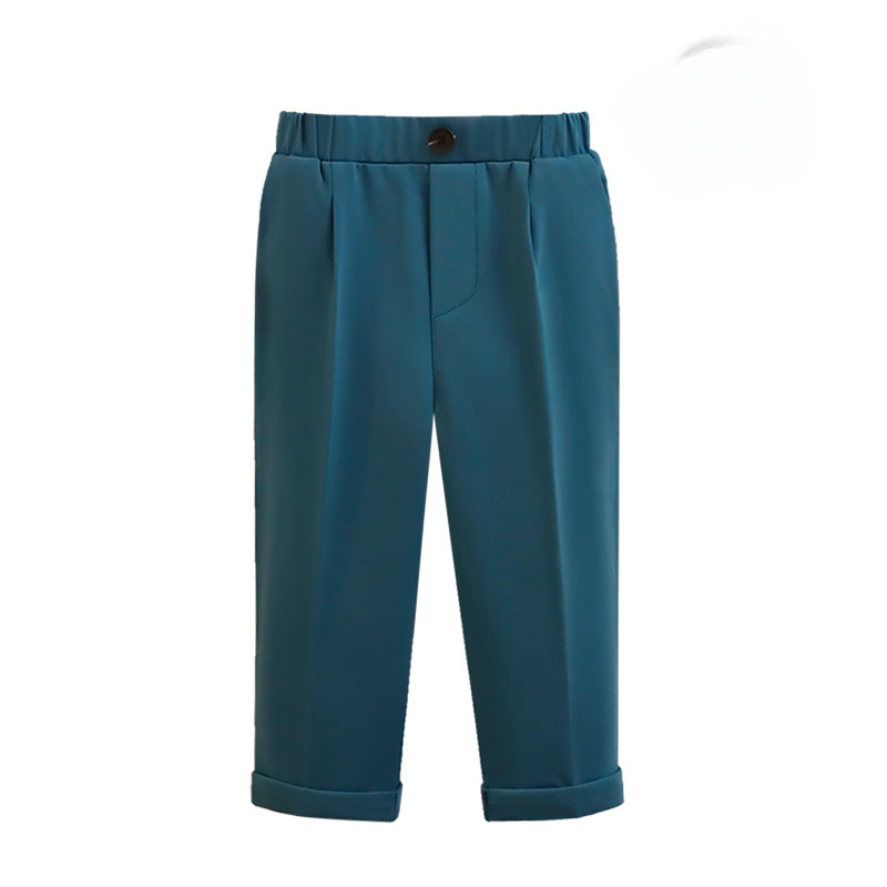 Wholesale of Spring and Autumn Children's Polyester Casual Striped Suit Pants