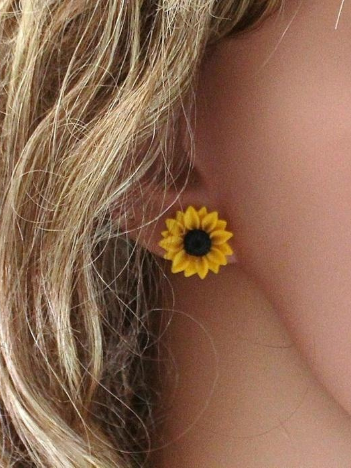 My Only Sunshine Sunflower Stud Earrings