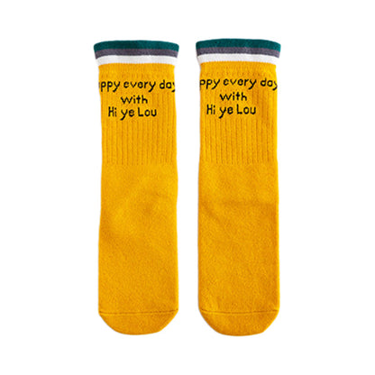 Baby Kid Unisex Striped Letters Accessories Socks