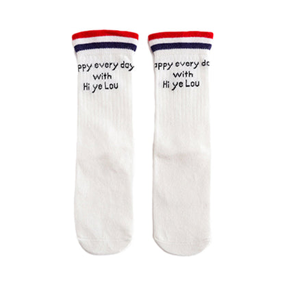 Baby Kid Unisex Striped Letters Accessories Socks