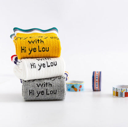 Baby Kid Unisex Striped Letters Accessories Socks