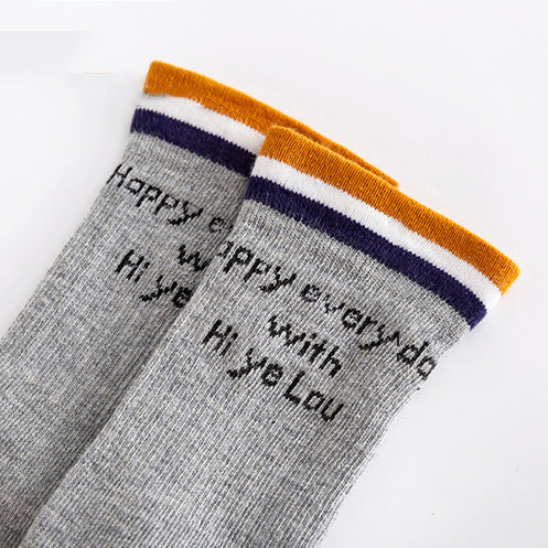 Baby Kid Unisex Striped Letters Accessories Socks