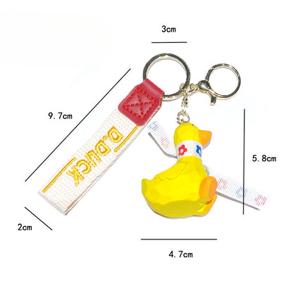 Cartoon Cute Resin Duck Keychains