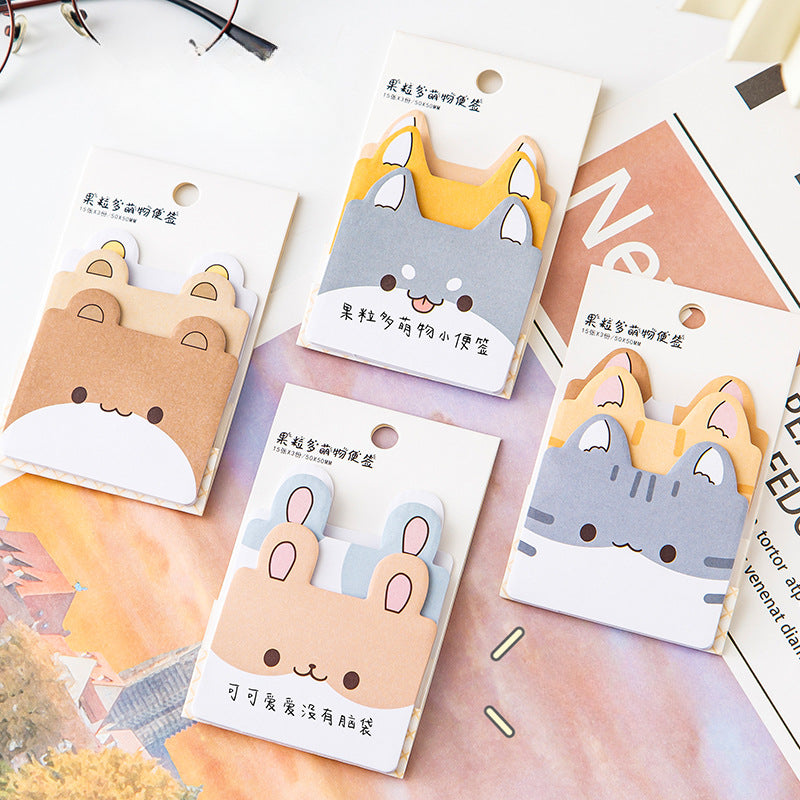 Paper Cartoon Animal Sticky Notes