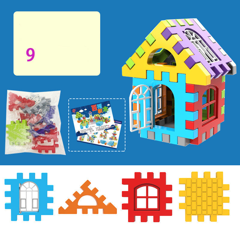 Educational Large Particle Square Plastic Building Blocks for Children