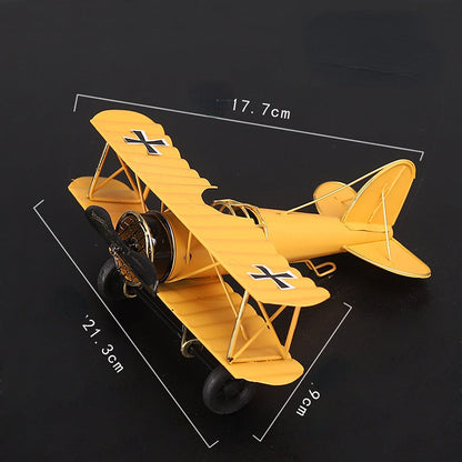 European Iron Art Plane Model Ornament