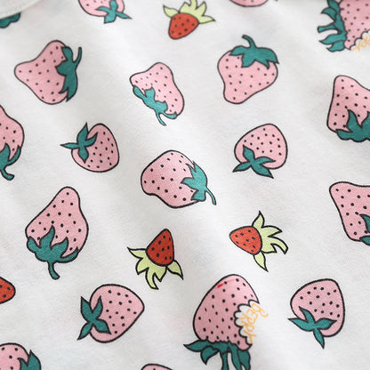 Baby Kid Girls Fruit Print Rompers Headwear