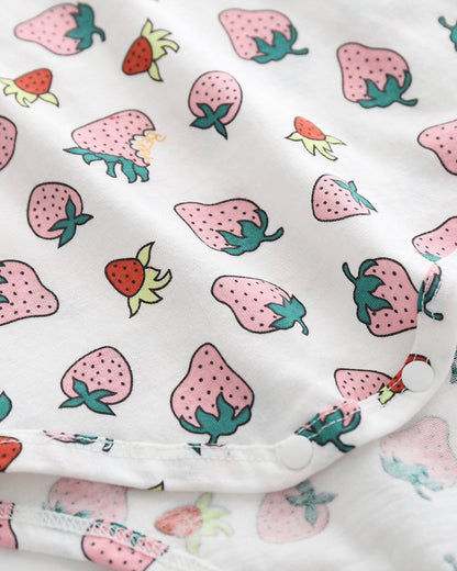 Baby Kid Girls Fruit Print Rompers Headwear