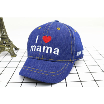 Mama Denim Casual Letter Baseball Caps