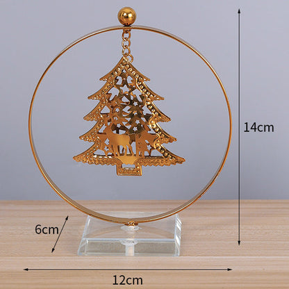 Christmas Decoration Light Luxury Christmas Tree Elk Metal