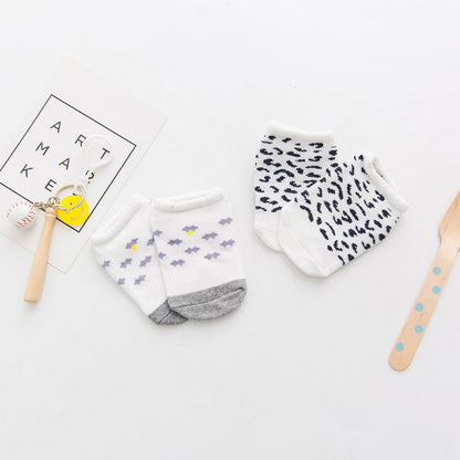 Baby Kid Unisex Letters Leopard Animals Print Accessories Sock