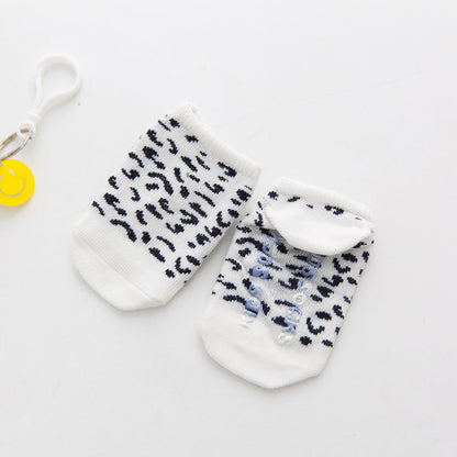 Baby Kid Unisex Letters Leopard Animals Print Accessories Sock