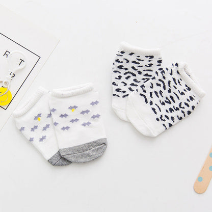 Baby Kid Unisex Letters Leopard Animals Print Accessories Sock