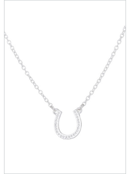 My Lucky Girl Horseshoe Cowgirl Necklace