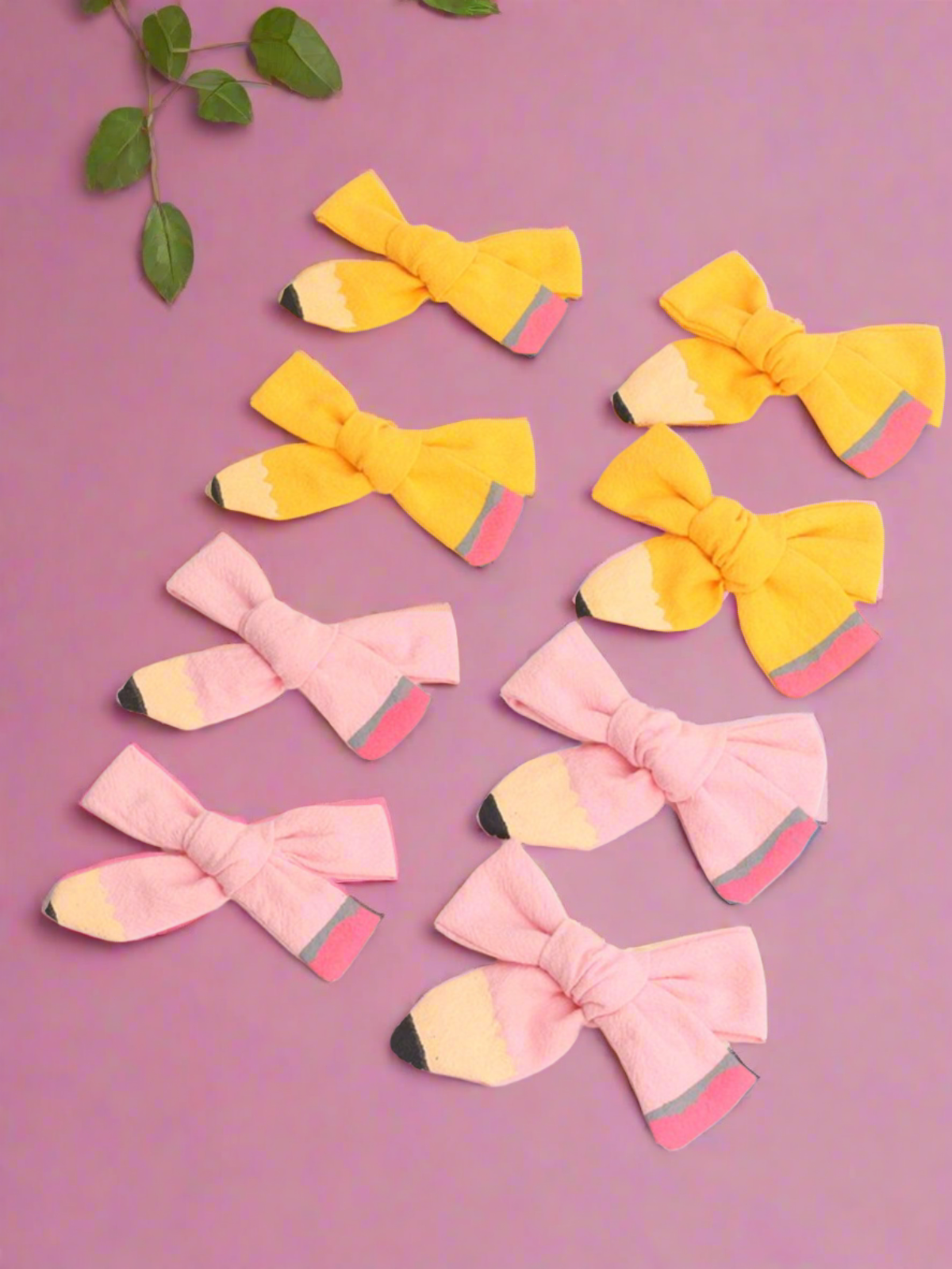 Lil' Miss Scholar Pencil Ribbon Hair Bows