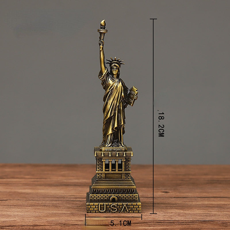 Alloy Handicraft Statue  Liberty Model Ornament