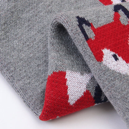 Baby Blanket Cartoon Fox Knitted Blanket